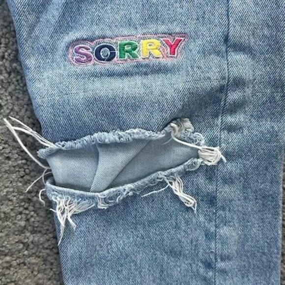 Rare One-of-a-kind pair of Sorry Not For Sale Sample Jeans - Size 30 x 33 OOAK - Picture 5 of 12
